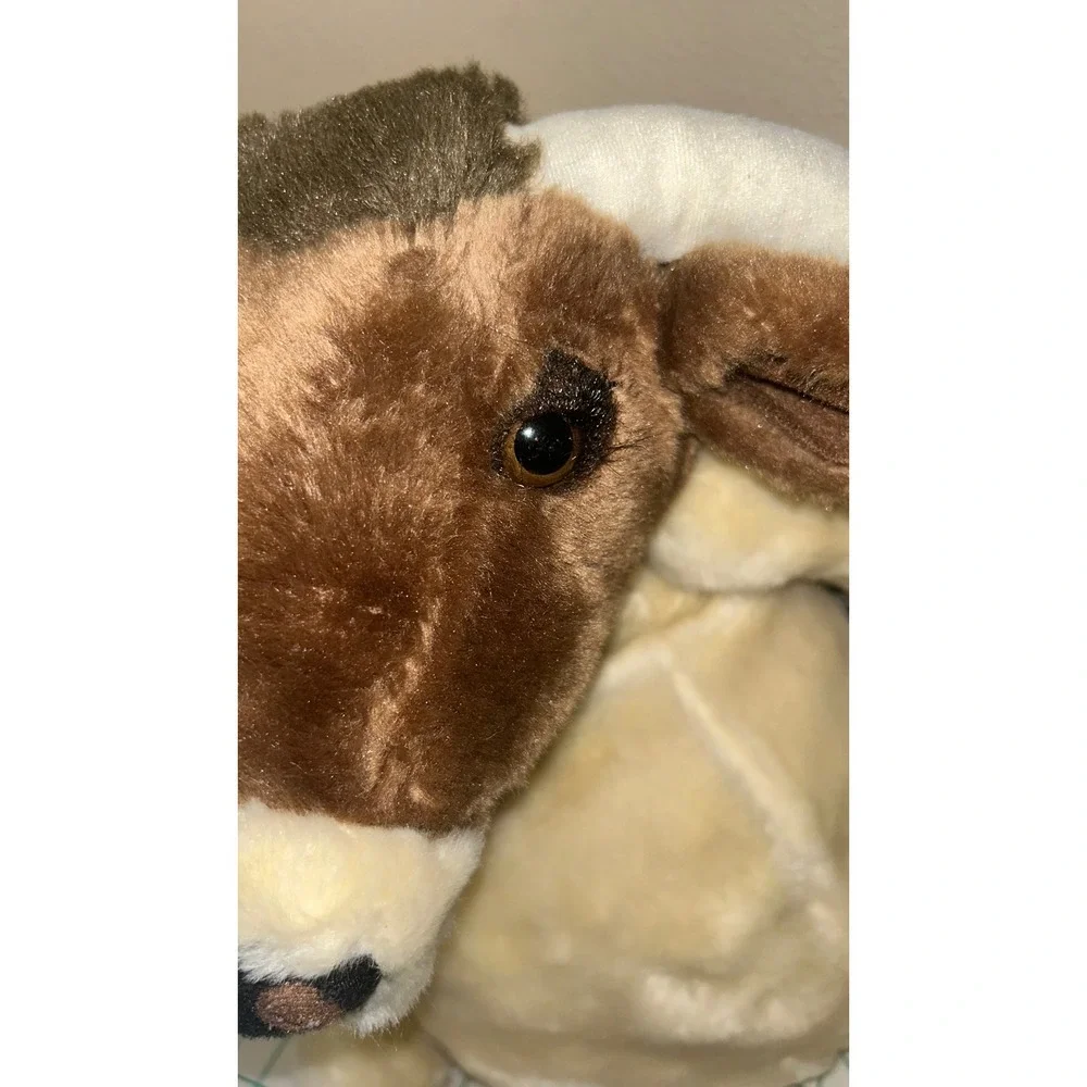 Unbranded Longhorn Bull Plush OS Tan Brown Western Stuffed Animal Toy